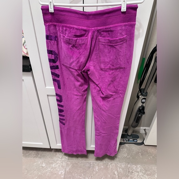 Victoria’s Secret Pink Violet purple velour sweat pants - Picture 8 of 8